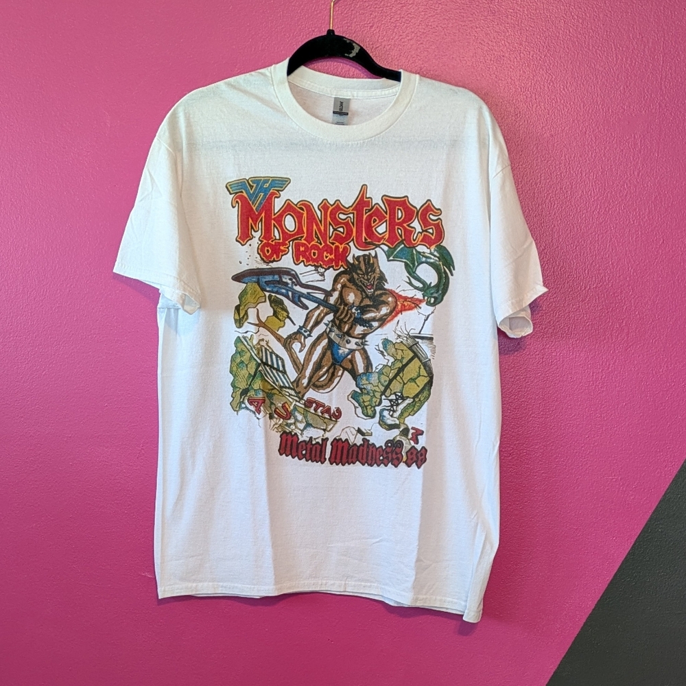 Van Halen Monsters of Rock Metal Madness 1988 Tour Graphic Tee NWOT